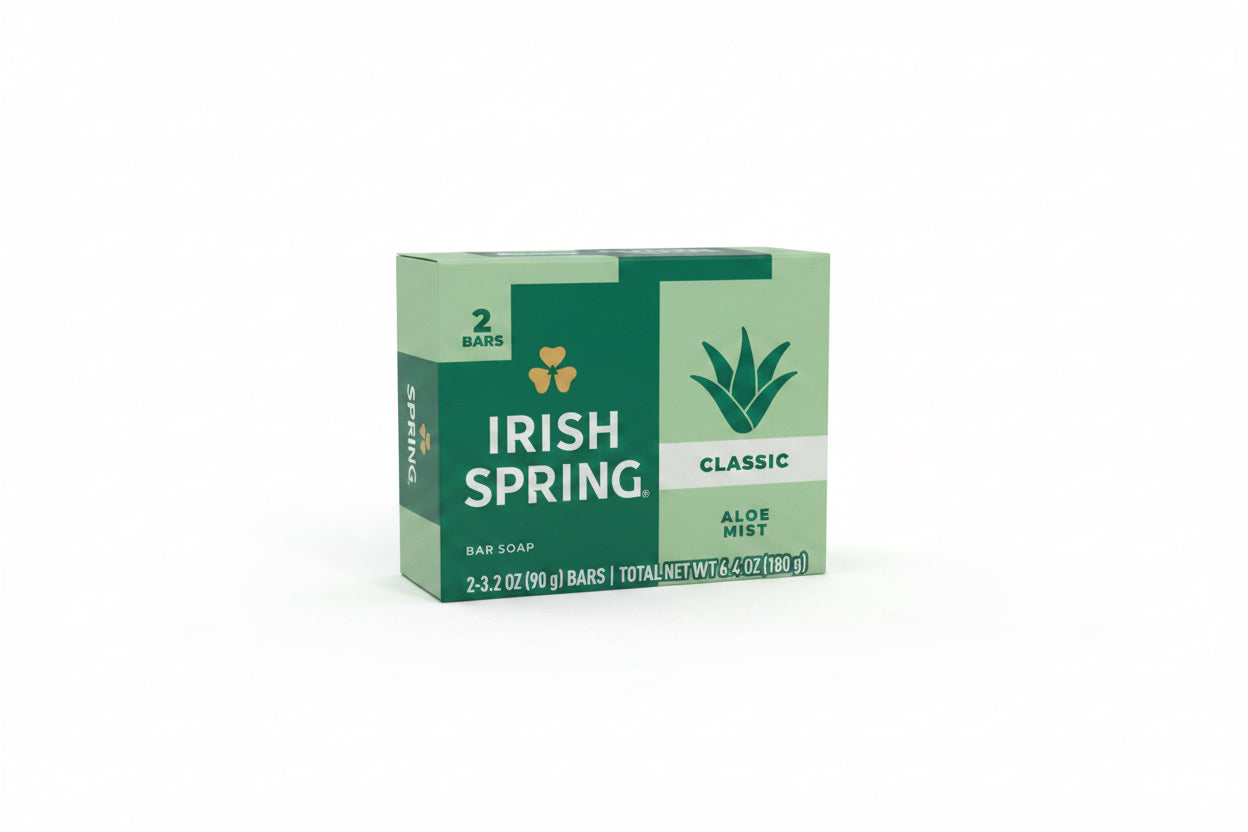 Irish Spring bar soap (aloe mist) 2 bars / 2 - 3.2 oz each.